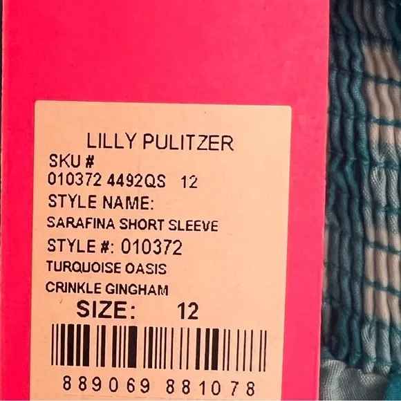 Lilly Pulitzer NWT Size 12 Sarafino Short Sleeve - Picture 6 of 6